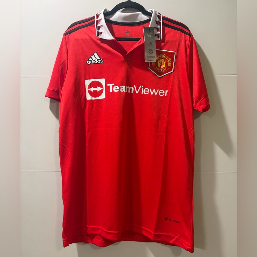 Adidas Red Manchester Soccer Jersey